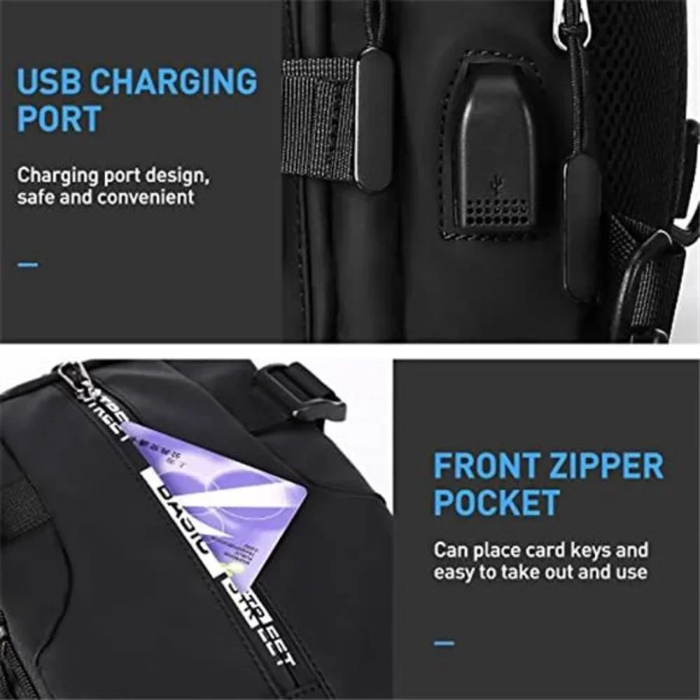 Anti Theft Sling Crossbody Backpack Shoulder Bag for Men Lightweight